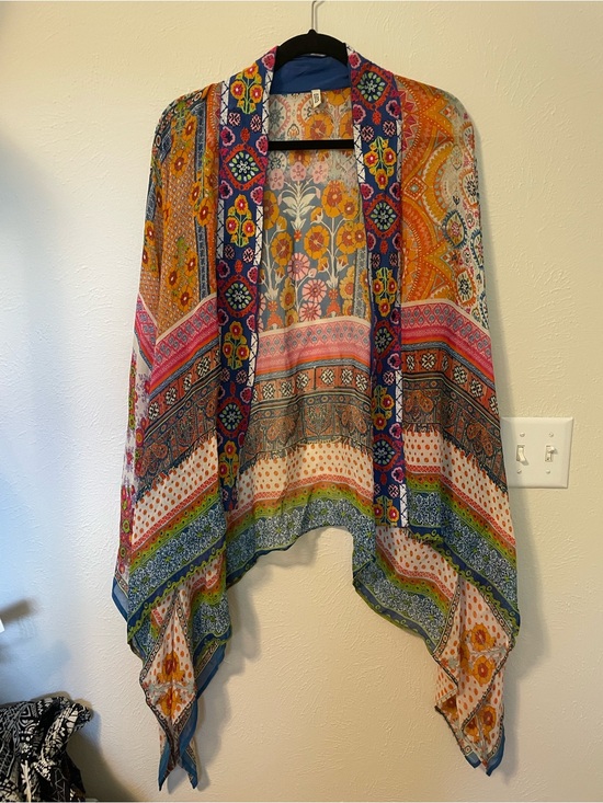 Tops - Colorful Bohemian Silk Shawl Top One Size